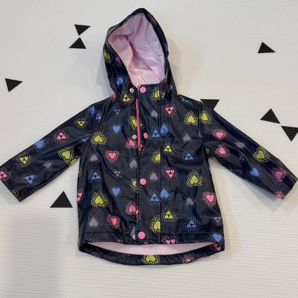 Kids Heart Pattern Raincoat